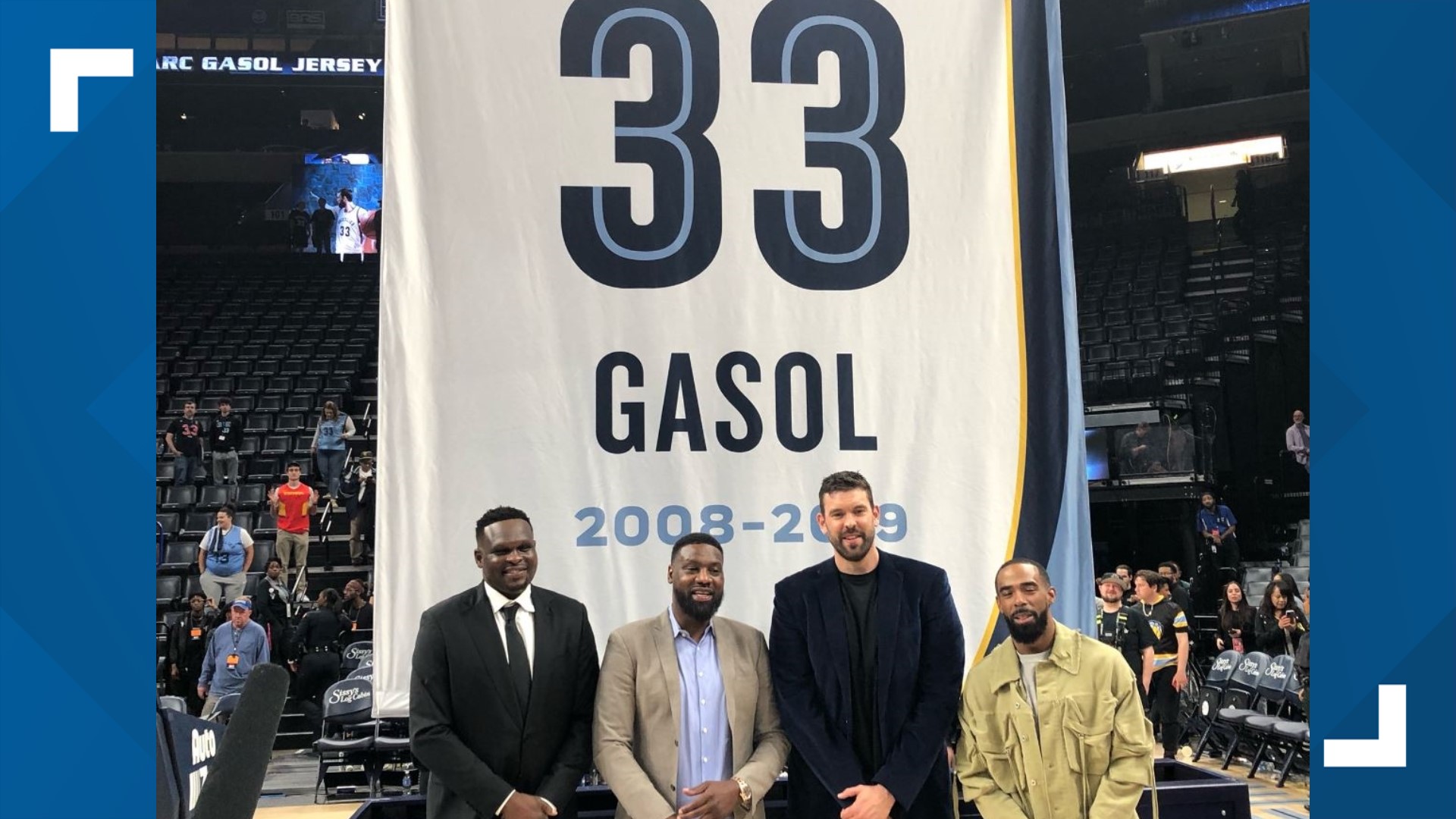The Memphis Grizzlies have retired Marc Gasol's No. 33 Jersey.
