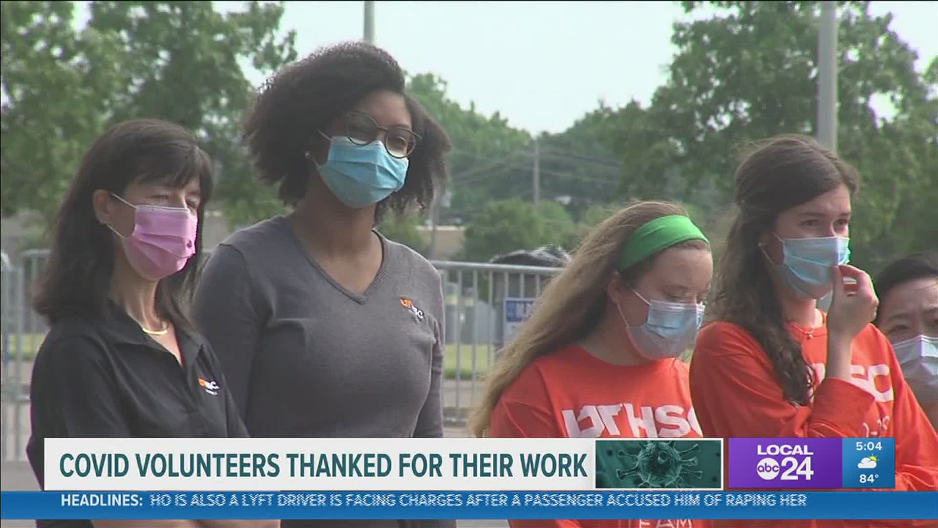 Thursday, Memphis city and Shelby County leaders took the time to thank those volunteers for their work during the pandemic.