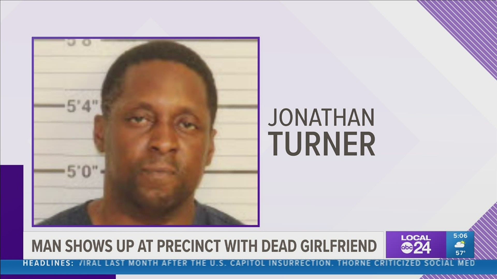 Jonathan Turner drove to MPD Raines Station and told officers "I just shot my girl"