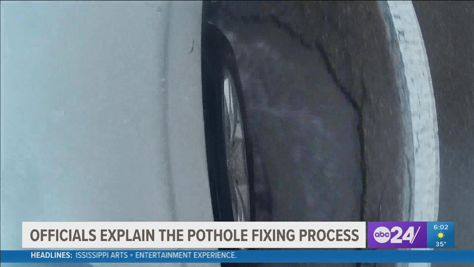 The agency said it may be until spring or early summer until motorists start to see more permanent repairs