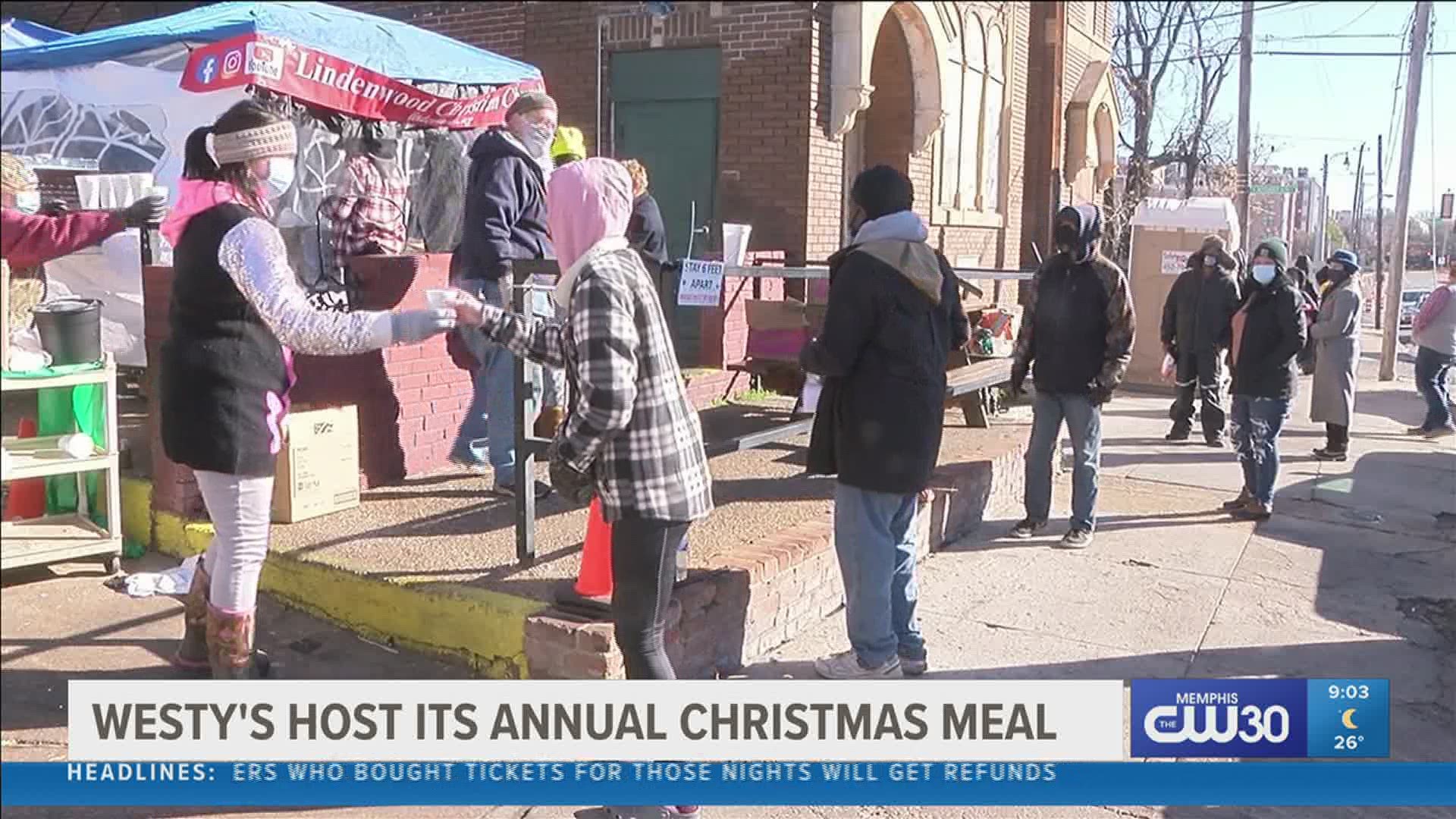 A cold wind didn't chill the passions of folks, spending this Christmas Day feeding and clothing the needy.