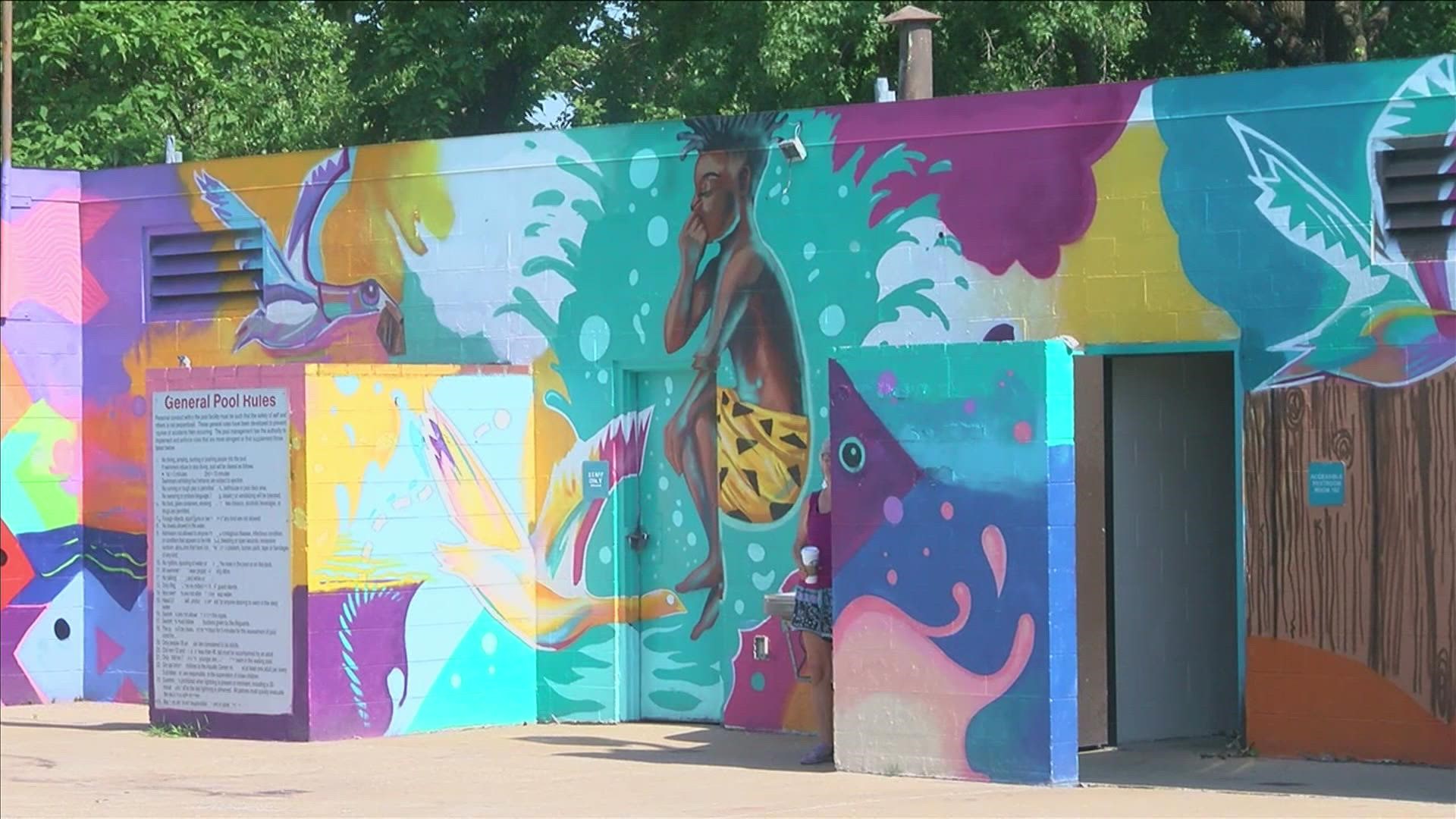 Created by Jamond Bullock, "Slice" was unveiled by UrbanArt Memphis and Memphis Parks as well as the H.U.G. Neighborhood Park and Friends.