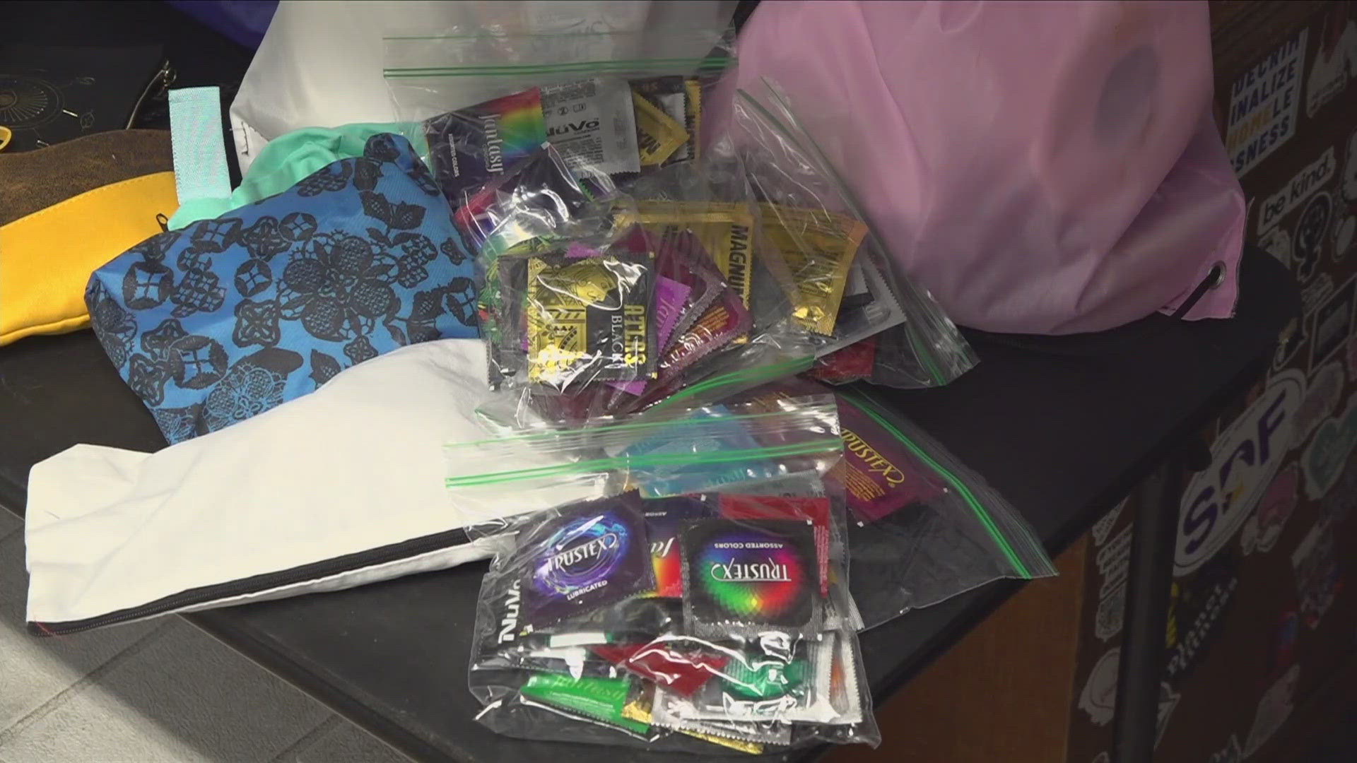 Whitney Fullerton founded the Love Project. Every Thursday, she passes out free bags of condoms to anyone who needs them.