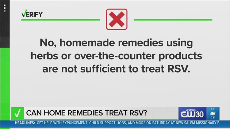 No, homemade remedies using herbs or over-the-counter products are not sufficient to treat RSV