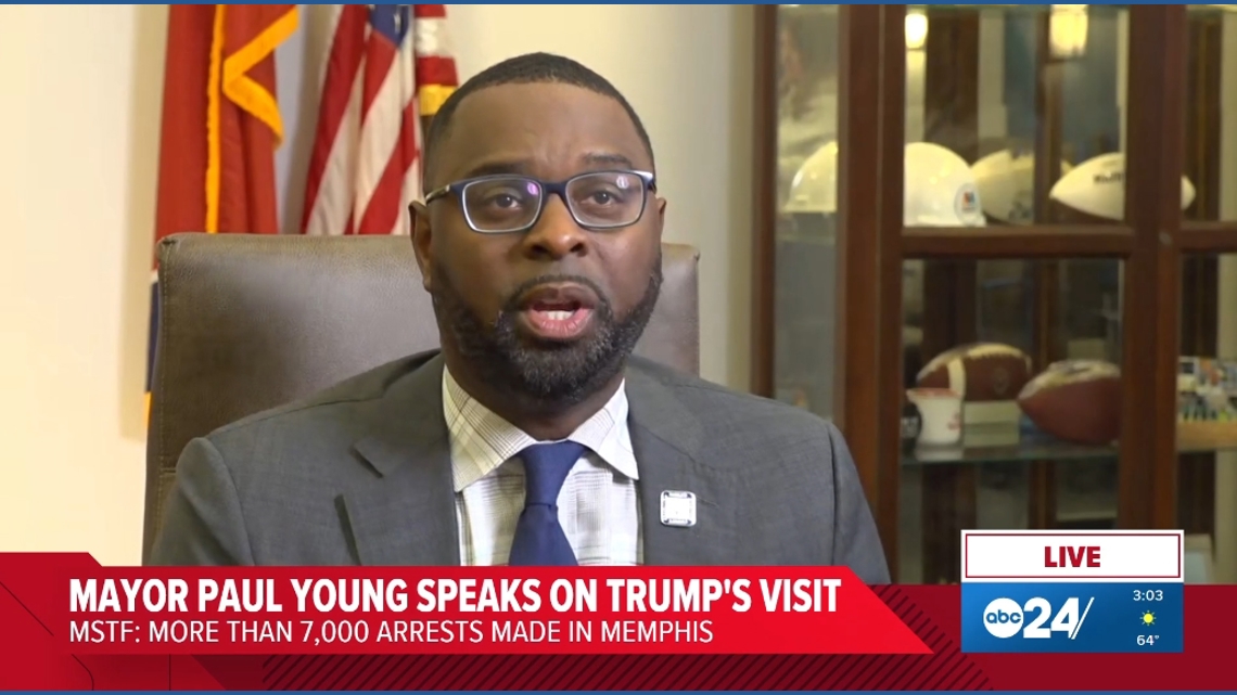 Mayor Paul Young speaks on President Trump's visit to Memphis ...