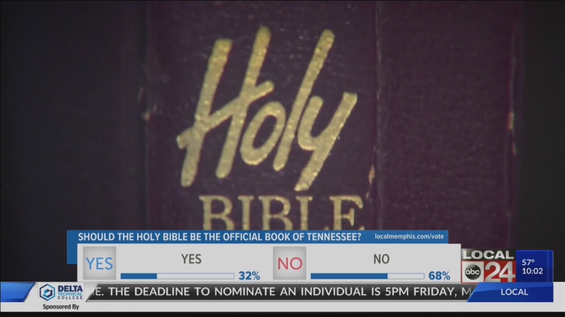 Some lawmakers want Bible recognized as official state book of Tennessee