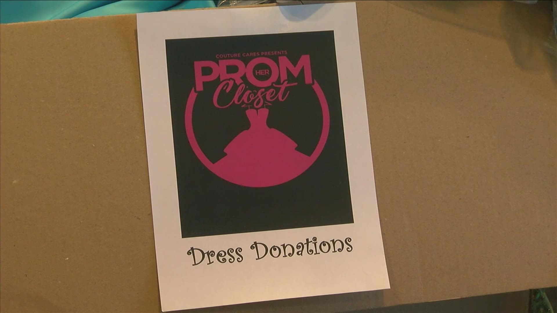 Couture Cares is helping local students with the first part, by collecting prom dresses to give out for free to those in need through 'Her Prom Closet.'