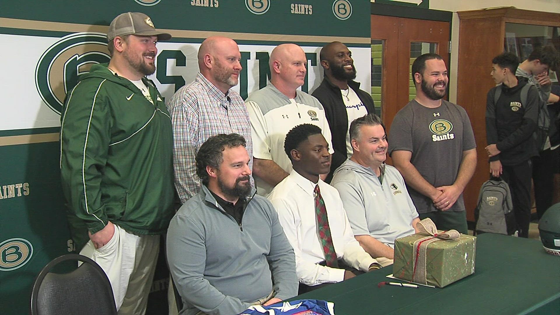 The Briarcrest senior signed with the Red Wolves on Wednesday afternoon