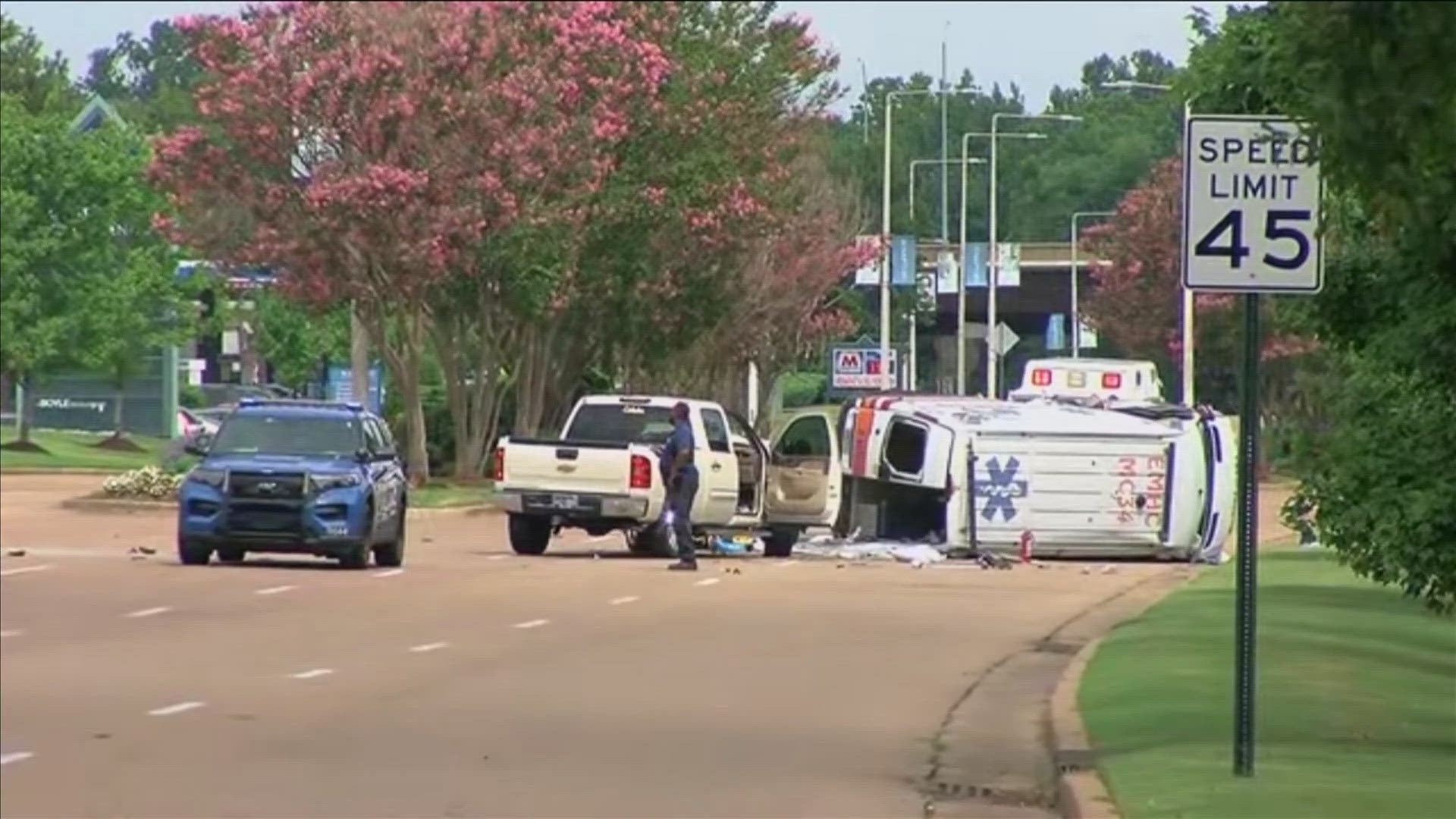 The Memphis Police Department responded to the three-vehicle crash Wednesday, July 24, around 10 a.m. in the 6200 block of Humphreys Boulevard.