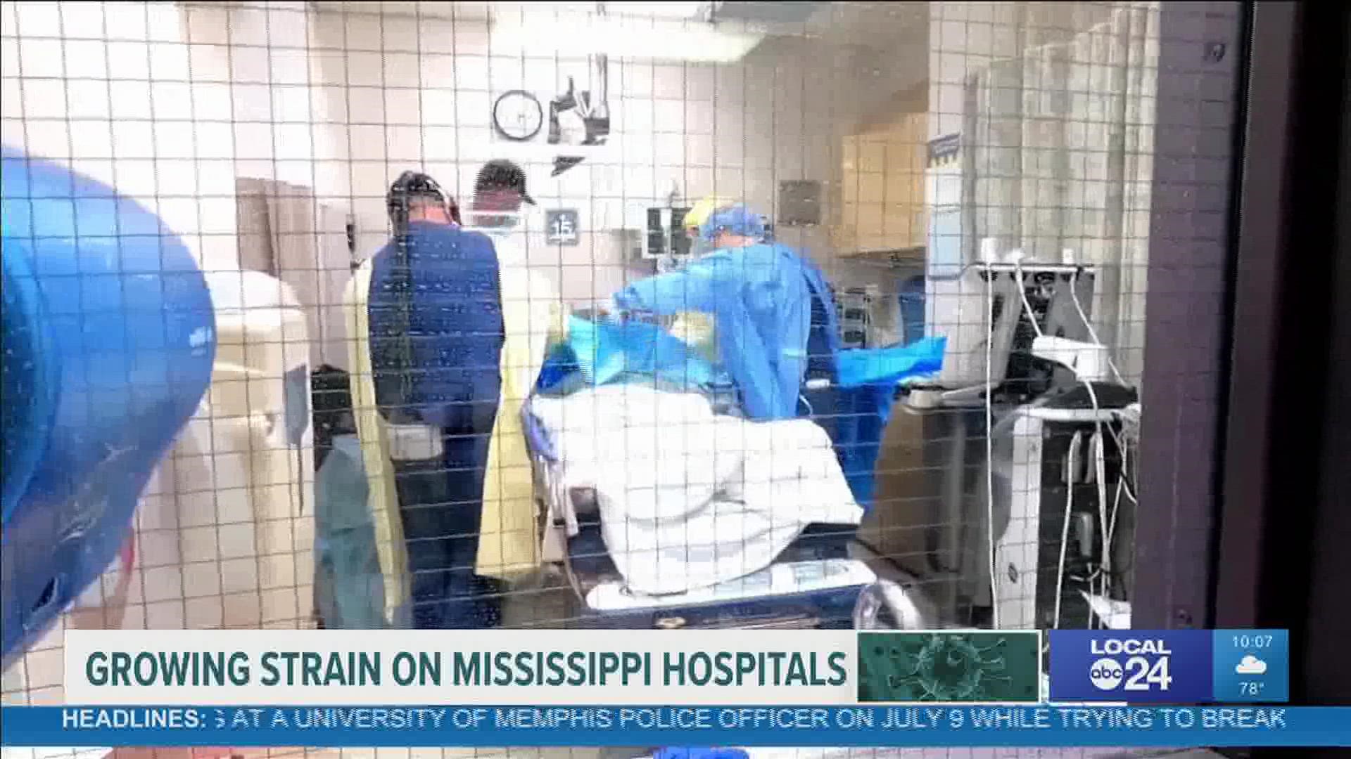 The Mississippi State Health Officer said the state is seeing a higher number of hospitalizations and COVID-19 cases.