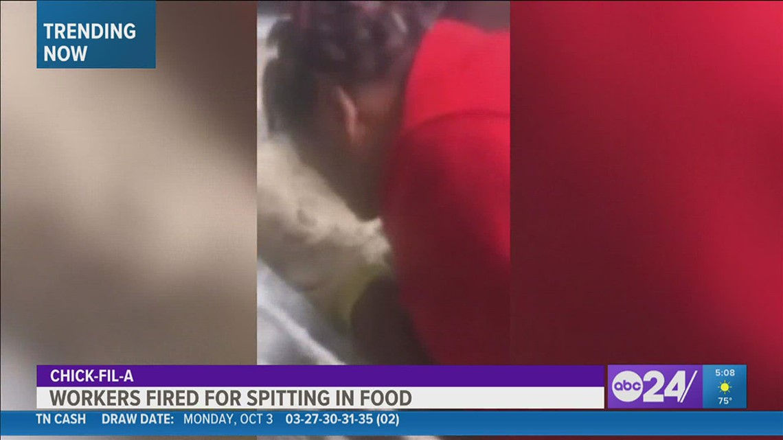 Two Chick-fil-A employees fired after video appears to show one spitting in batter