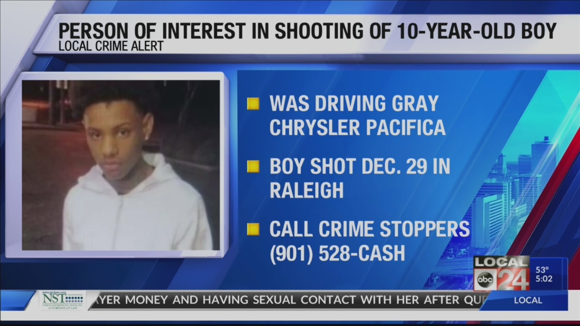 Memphis Police looking for person of interest in shooting that injured 10-year-old boy