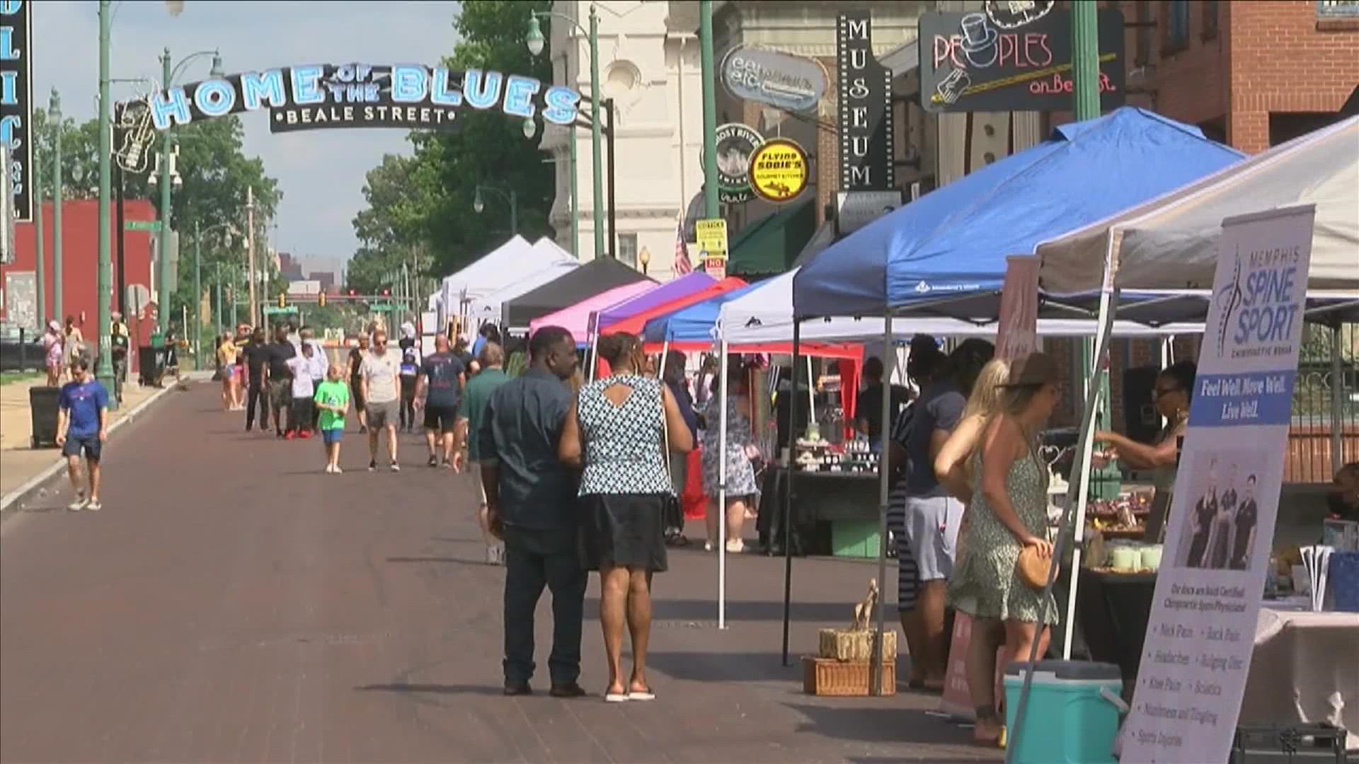 The Beale Street Artcrawl is a free event that showcases local artist. Support local artist in Memphis by purchasing something you like and telling a friend.