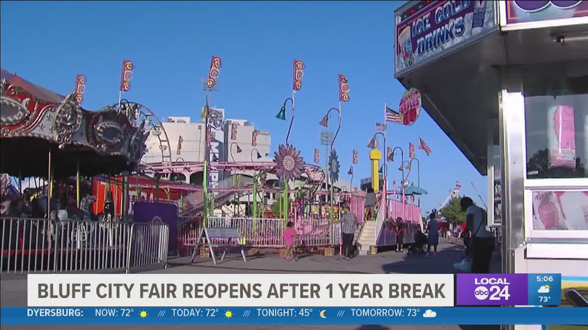 For the first time since the pandemic, a fair is opening for entertainment in the Bluff City.