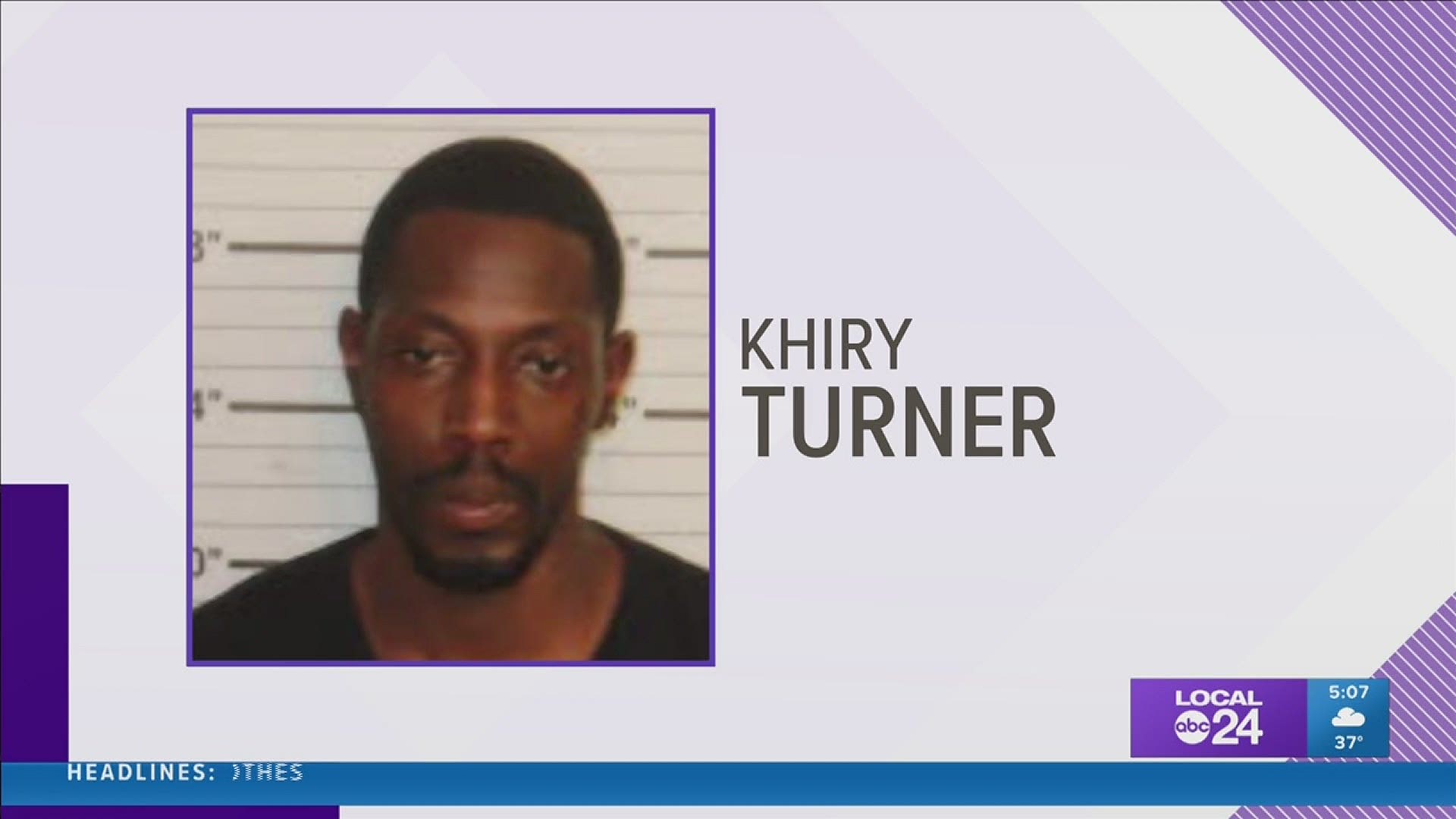 Prosecutors said Khiry Turner shot into a parked vehicle with three adults and three young children inside.