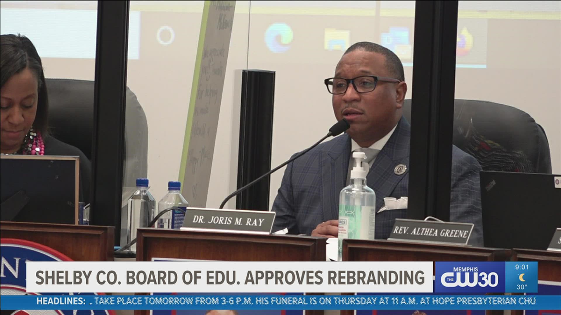 The Shelby County Board of Education voted Tuesday to implement the district's rebranding plan.
