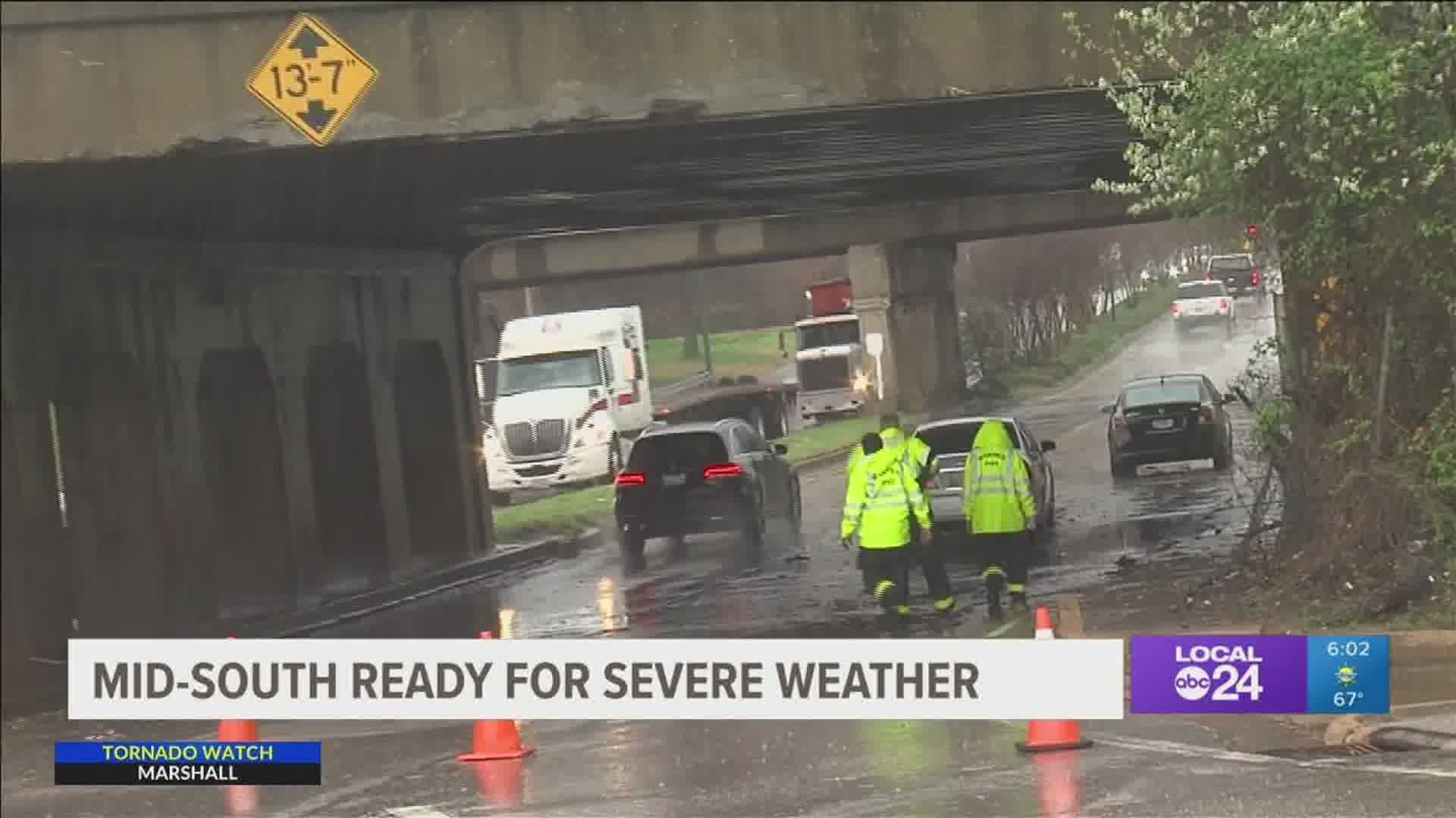 The on-again, off-again downpours wreaked havoc Wednesday afternoon across the city of Memphis, including flash flooding in some areas.