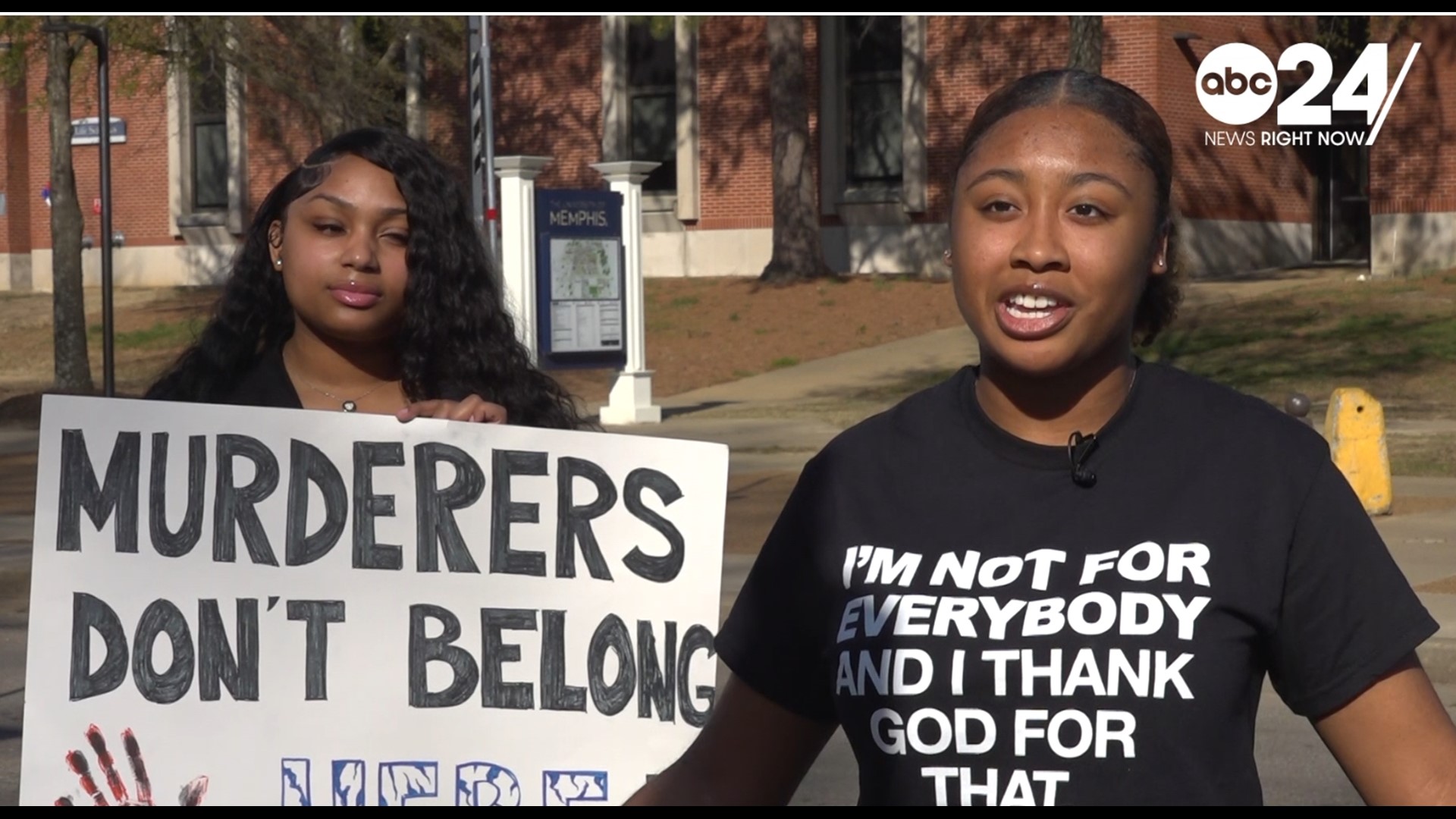 University of Memphis student Gabrielle-Hunter Davis speaks out against Kyle Rittenhouse U of M speech.