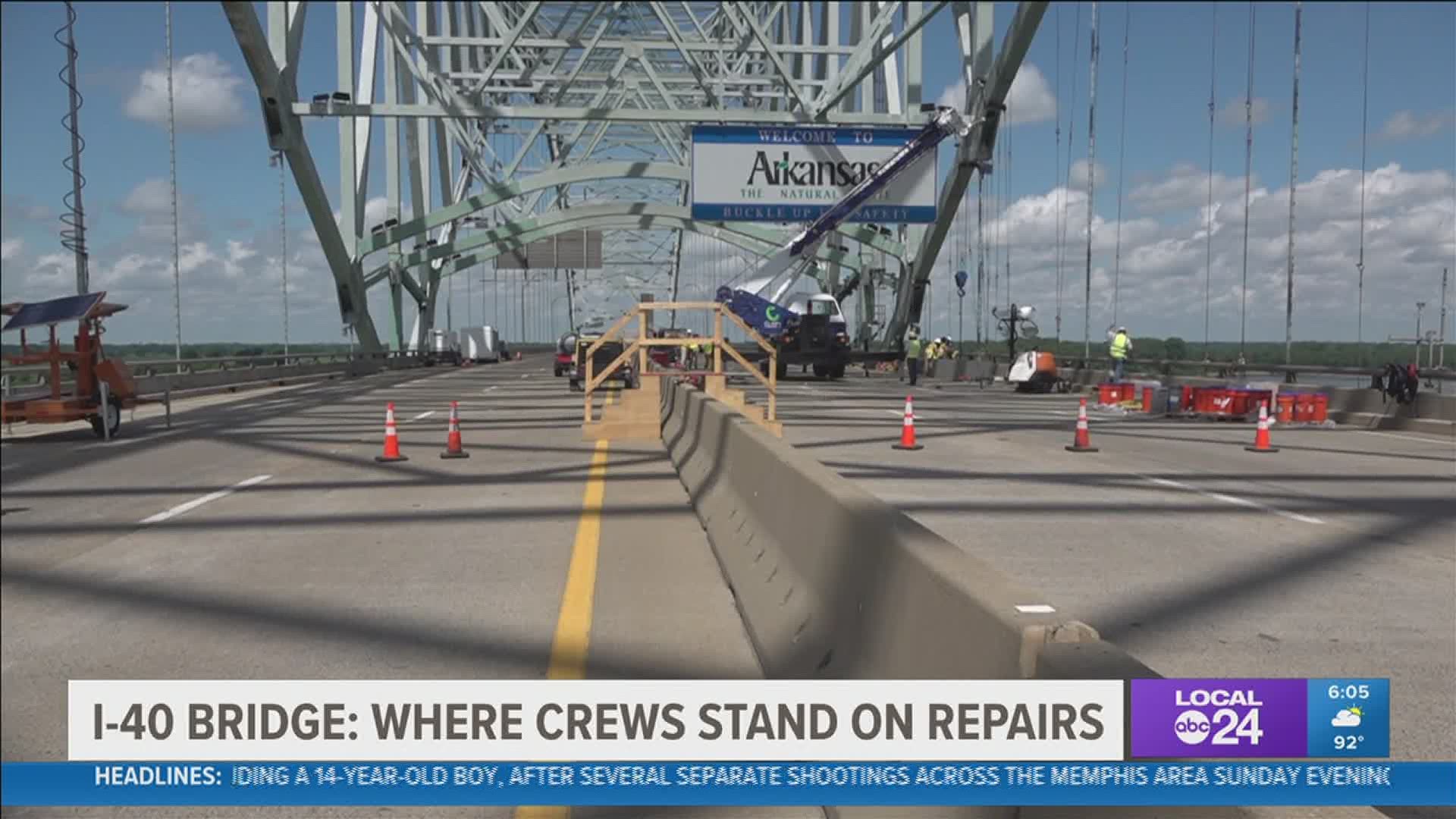 “Right now, we’ve got about 1.2 million pounds of tension being relieved off of the fractured member," said Brandon Akins.