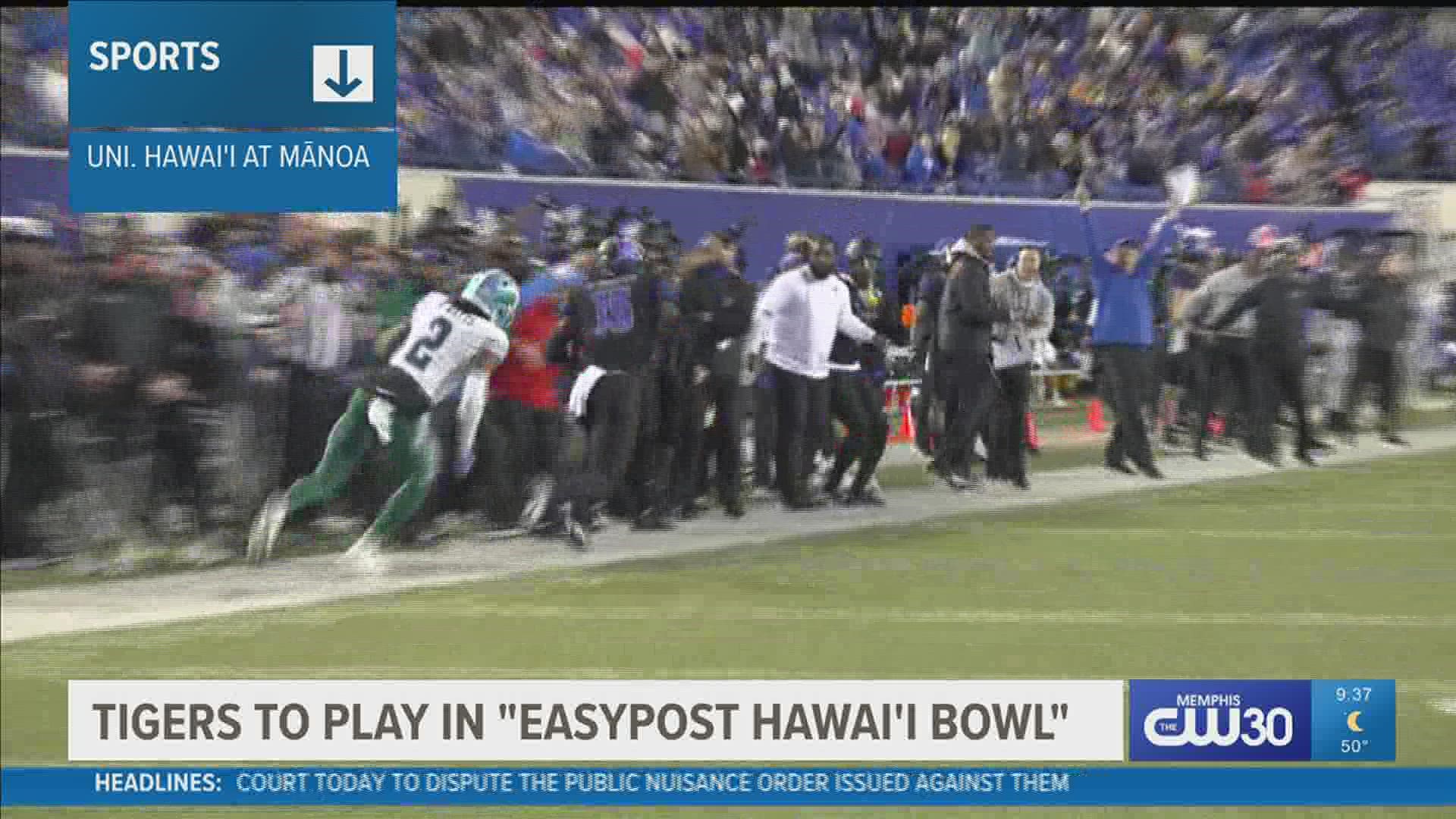 The Tigers accepted the invitation to the 2021 EasyPost Hawaii Bowl on Christmas Eve.