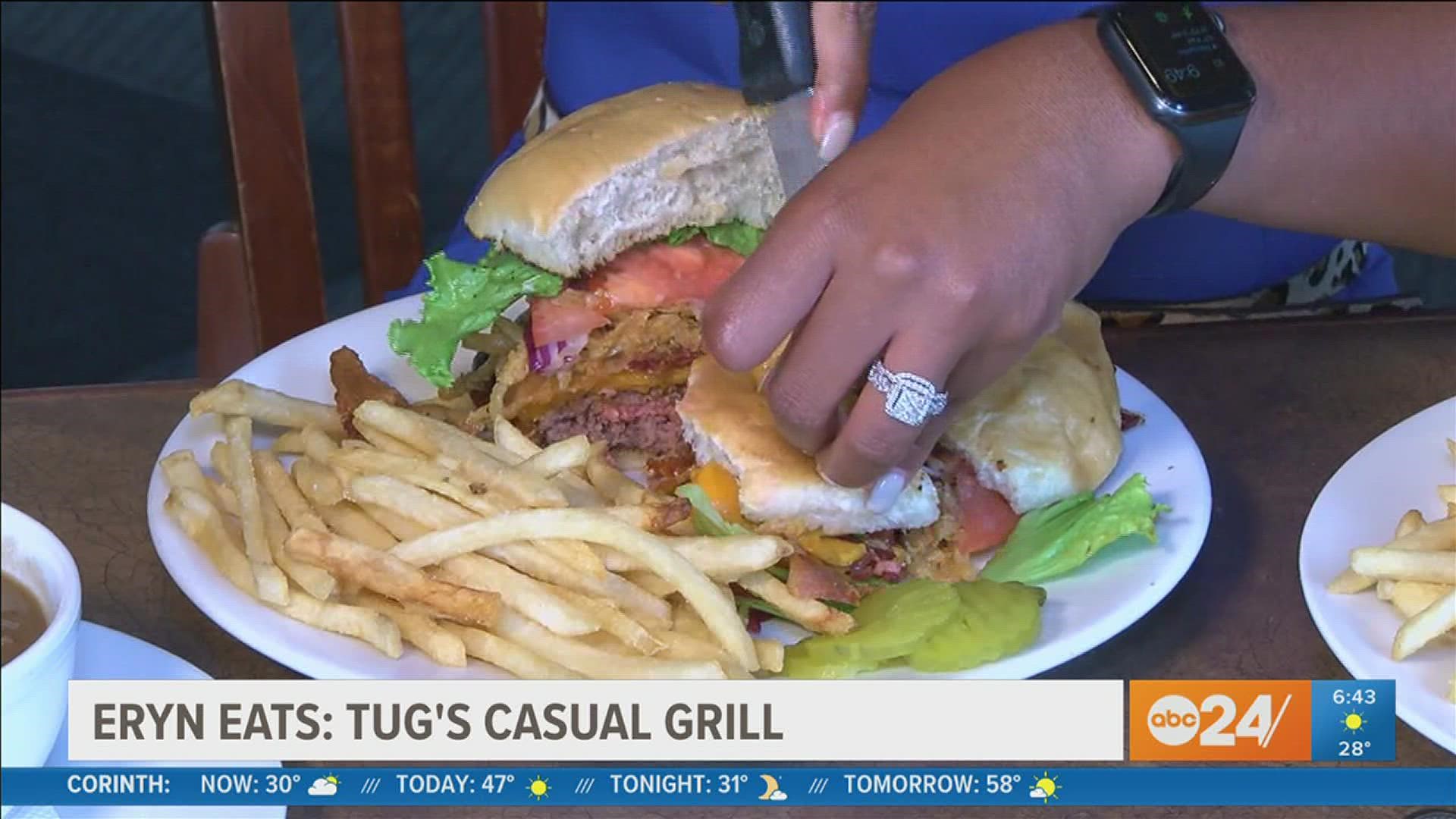 Anchor Eryn Rogers introduces us to Tug's Casual Grill in Harbor Town where they put a spin on Southern comfort foods.