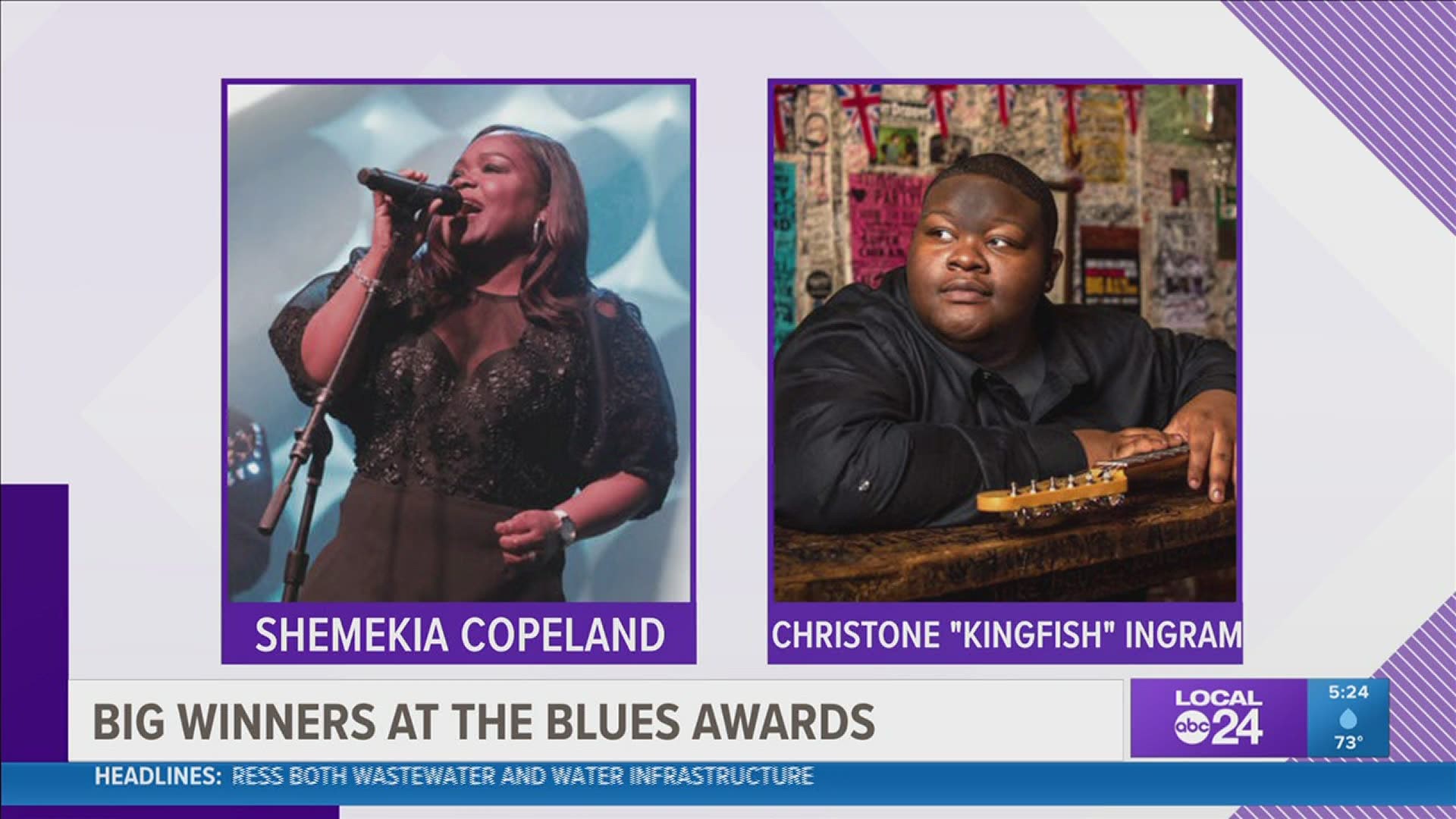 Copeland won the B.B. King Entertainer of the Year award, the show's top honor.