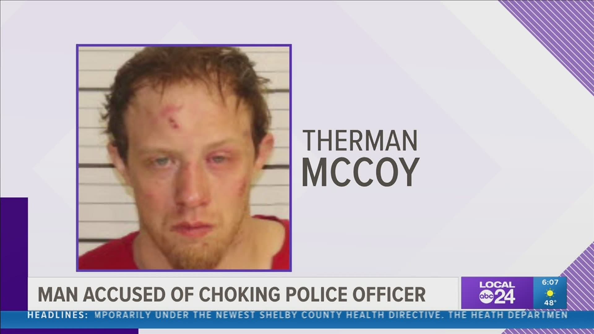 It all happened when officers said they found Therman McCoy trying to break into a car in north Memphis.