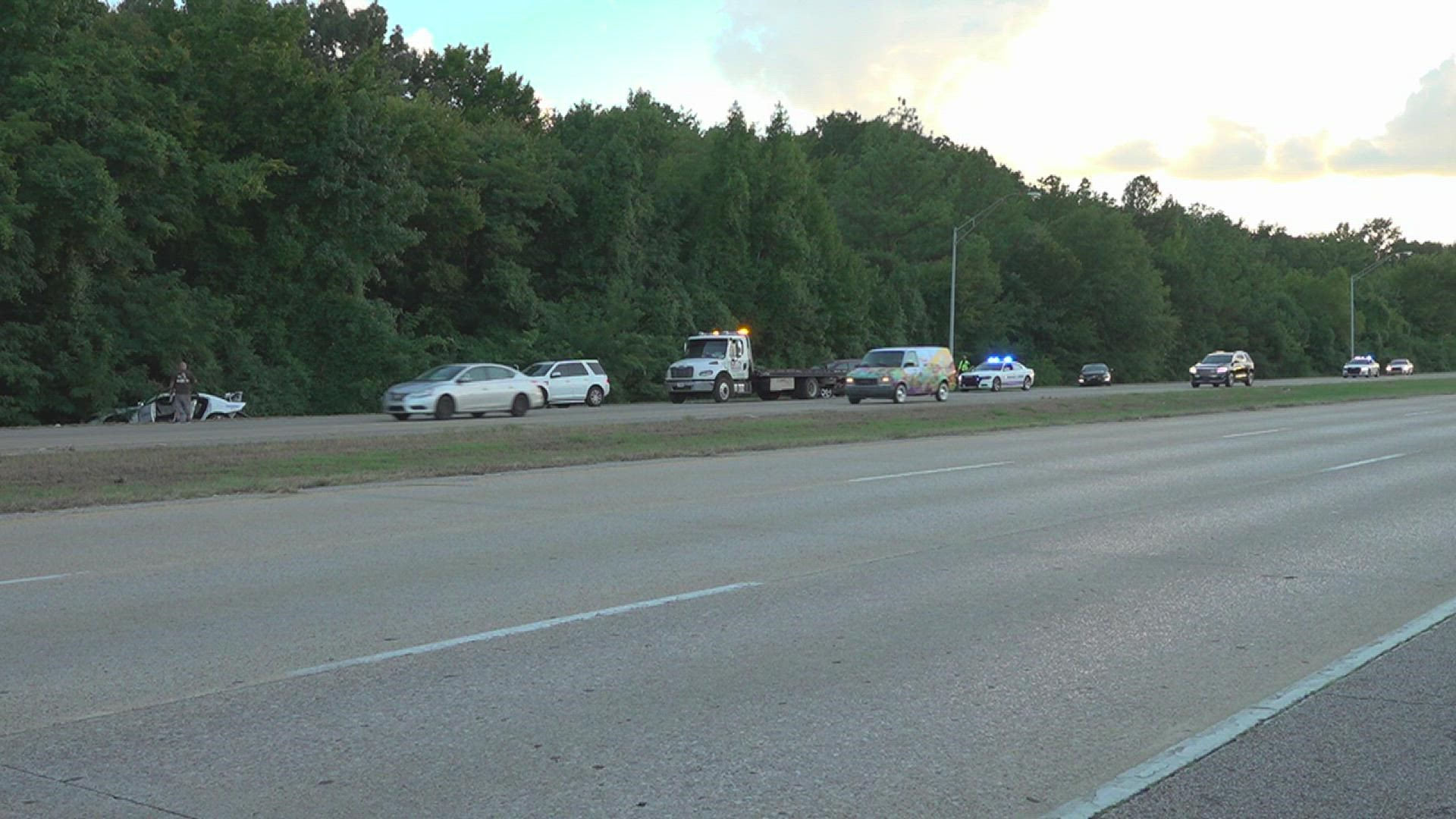 About 6:15 p.m. Saturday, MPD shutdown eastbound lanes near Perkins for an investigation into the crash.