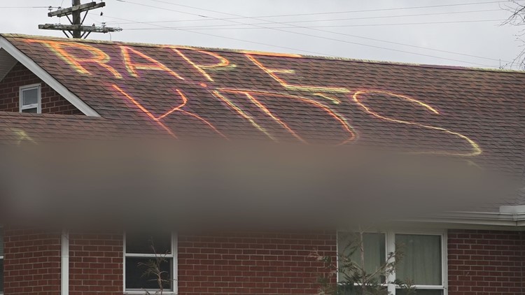Neighbors alarmed after rape kids message painted on Monroe Co. roof