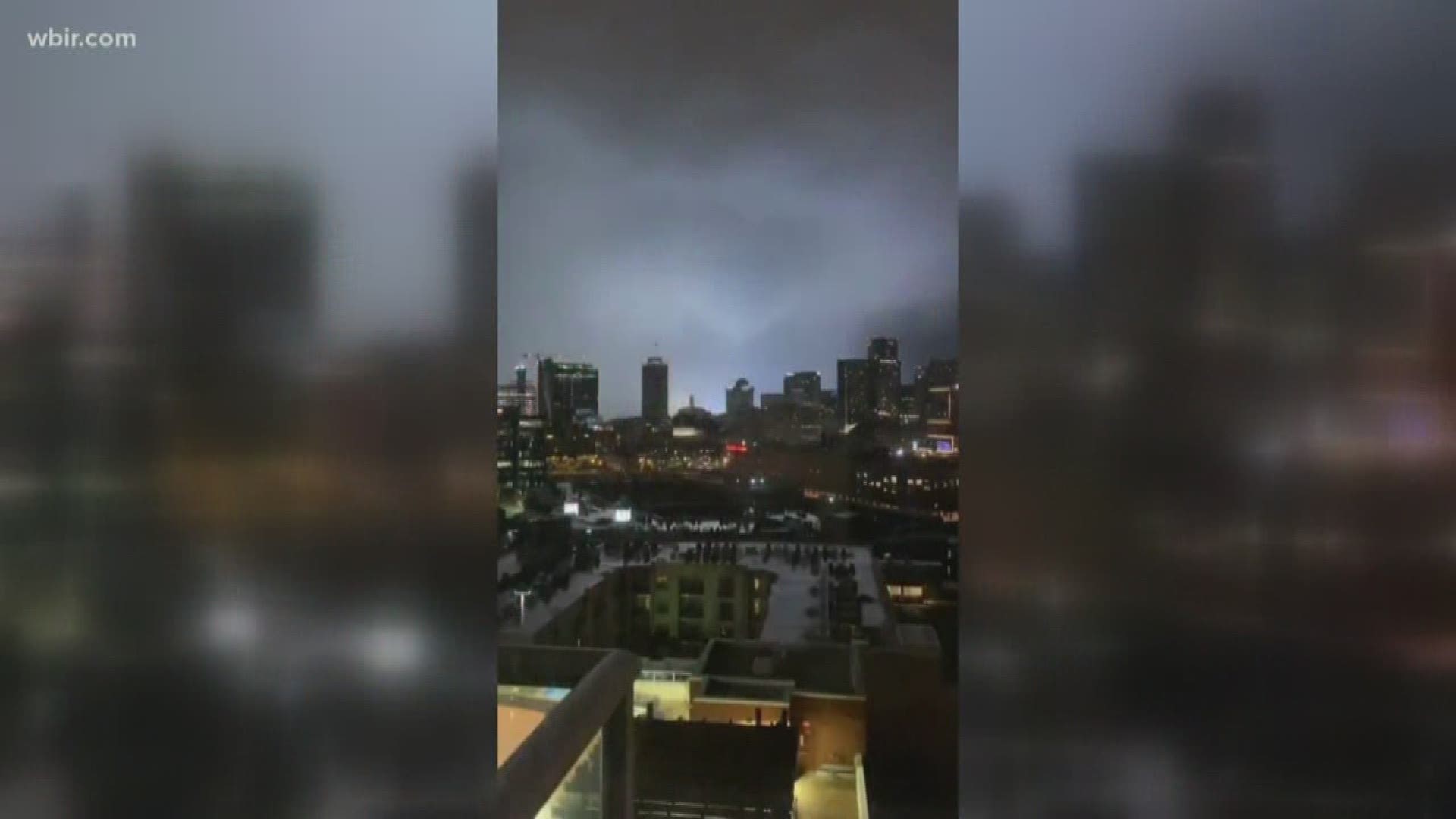 A tornado moved across downtown Nashville, destroying at least 40 buildings and devastating the areas.