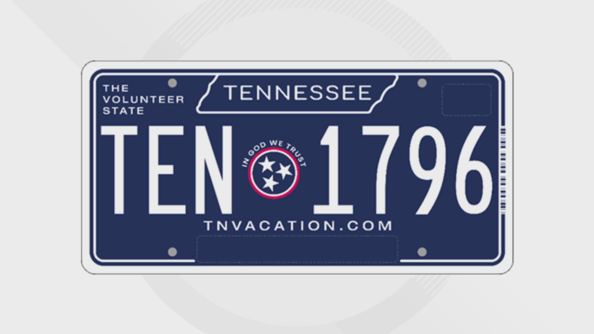 The new license plates are available online and in person, whenever people renew their vehicle registration.
