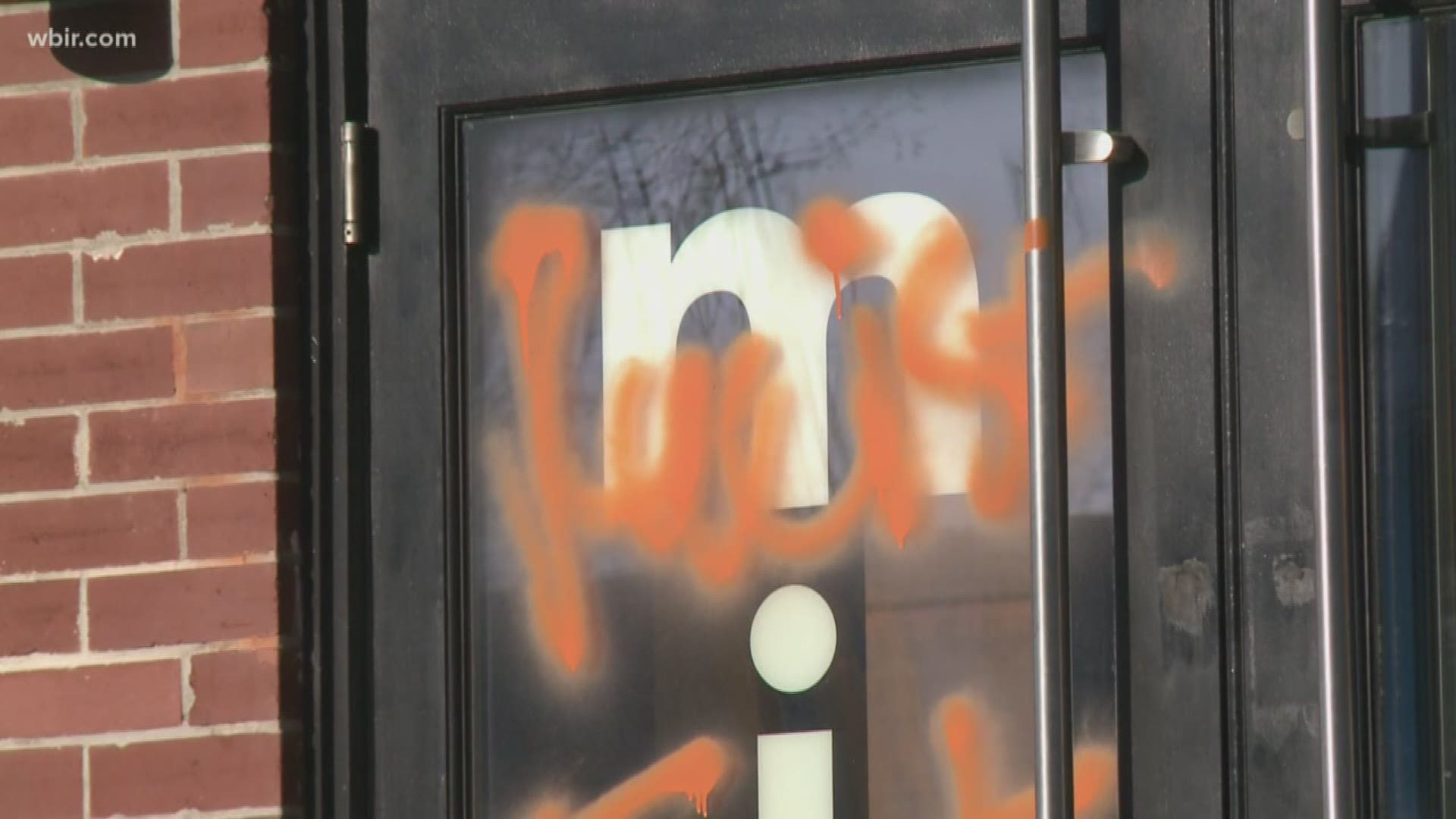 Police are looking into vandalism reported at the Knoxville office of democratic presidential candidate Michael Bloomberg.