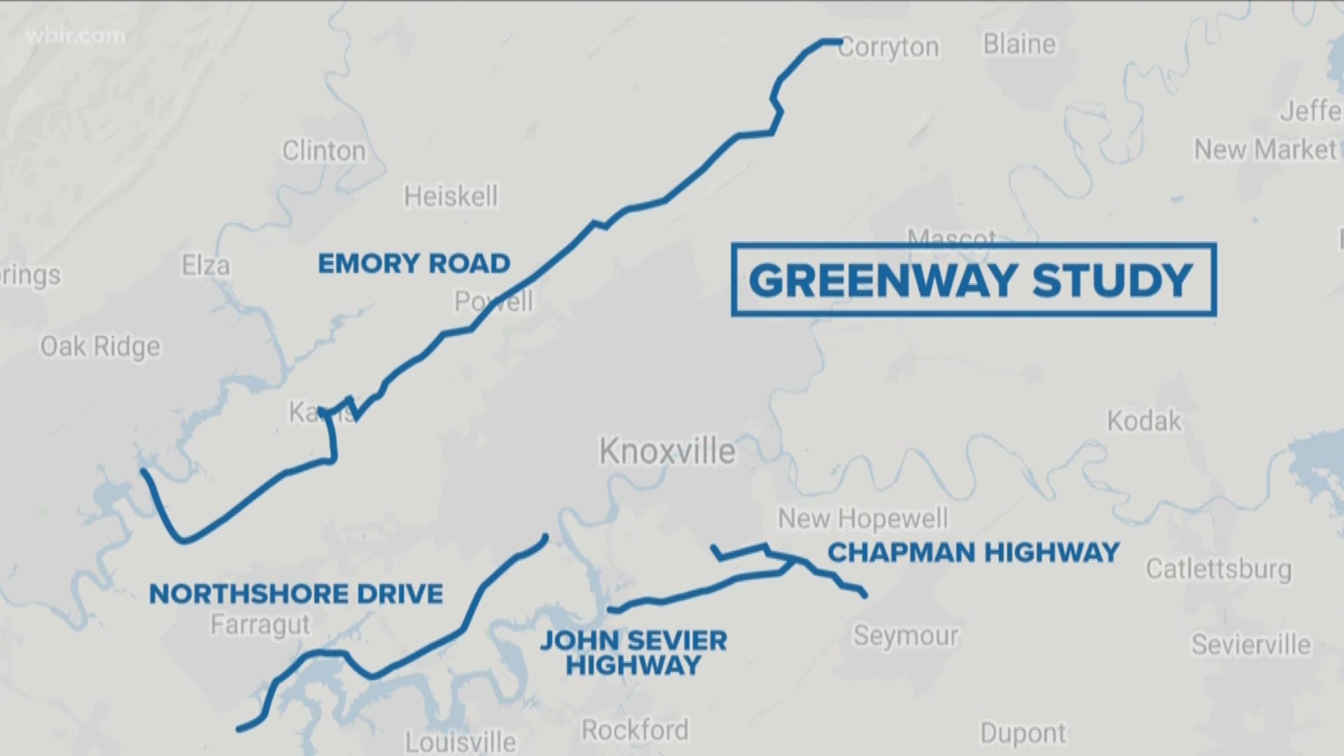 The county commission approved a study of four major corridors. Those include Northshore, Beaver Creek, Chapman Highway, and a portion of John Sevier Highway.