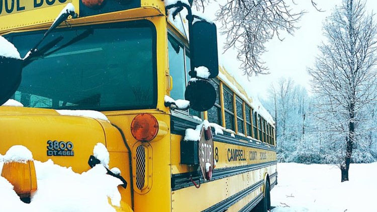 Latest school delays and closings Tuesday due to wintry weather in East Tennessee