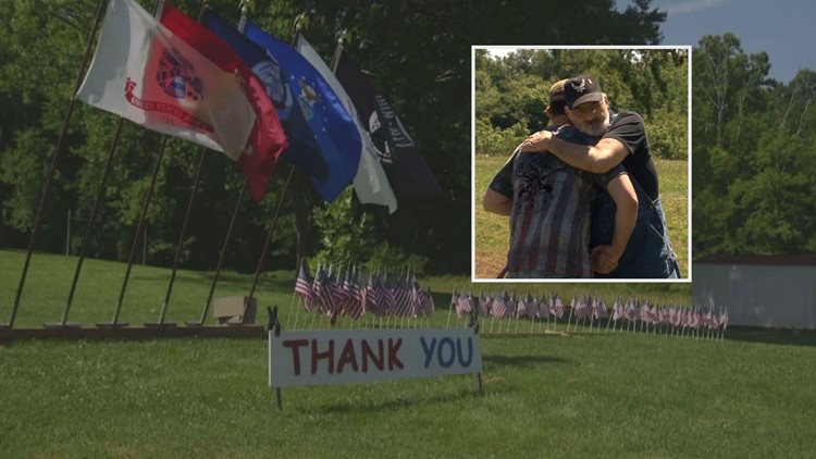 Powell couple honors veterans with flag display