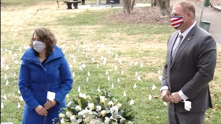 Memorial outside City County Building honors COVID-19 victims