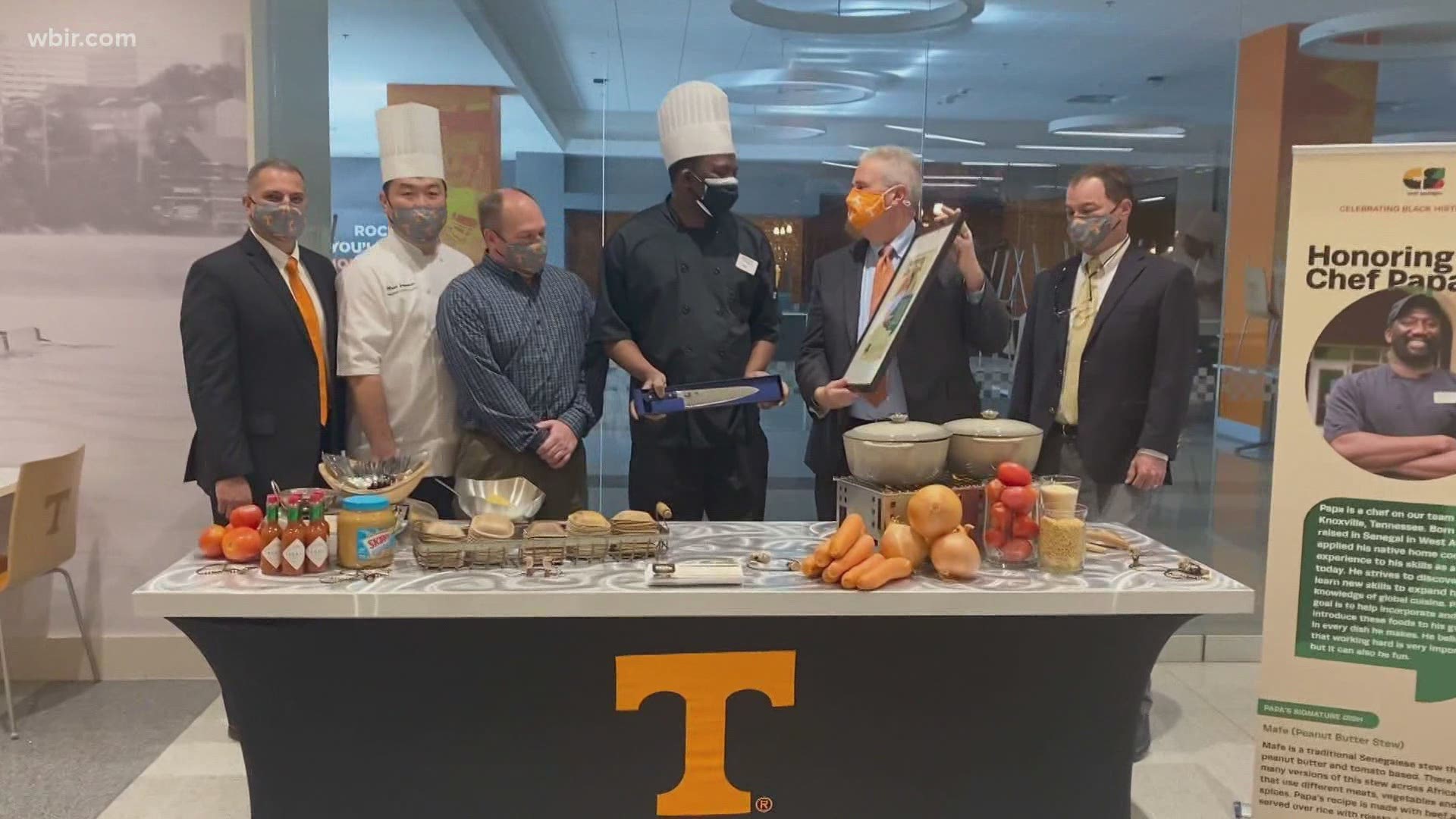 Chef Papa at the University of Tennessee has won a national award for his cooking. March 31, 2021-4pm.