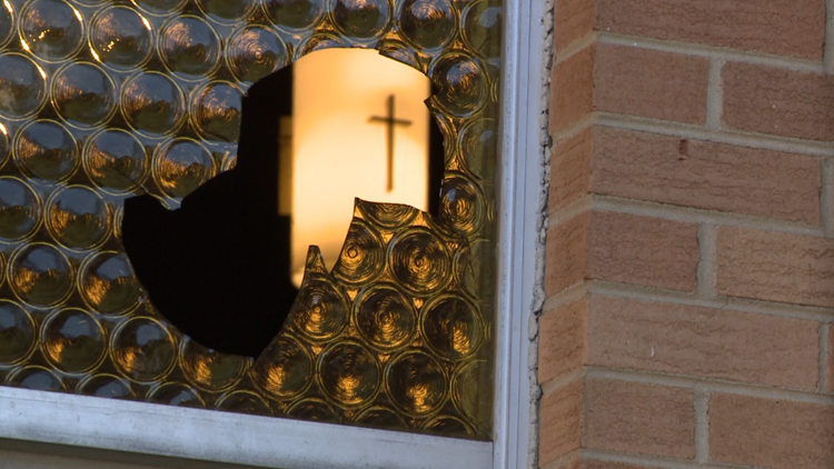 KPD investigating after bottle with racial slur thrown through church window