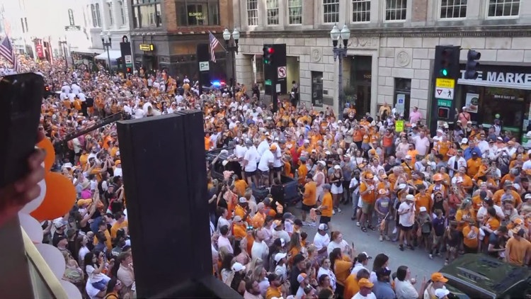 KFD: 6 sent to hospital during UT Baseball championship celebration