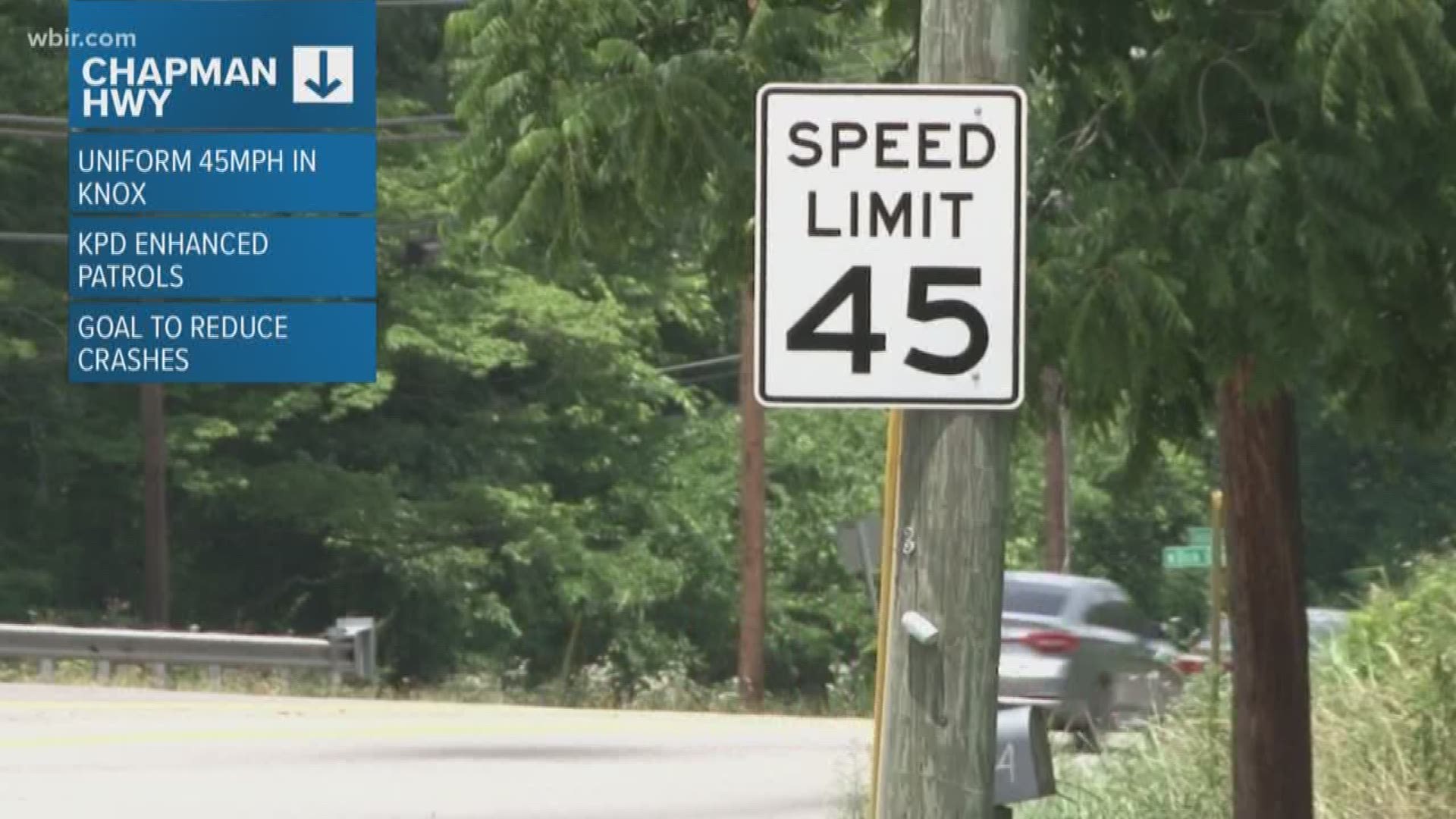 The City of Knoxville just lowered the speed limit on a stretch of Chapman Highway.