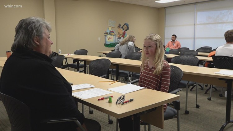 Middle school students in Anderson County learn how to interview for jobs in new program