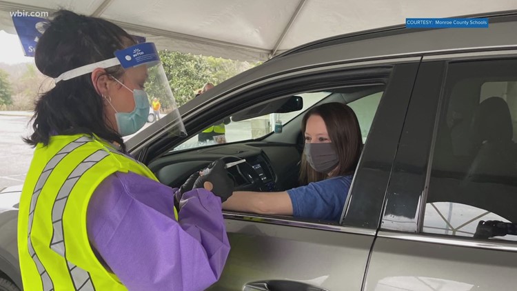 Monroe County Schools administer COVID-19 vaccines to teachers, staff