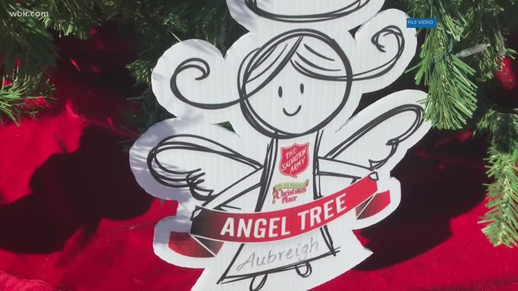 Salvation Army distributing Angel Tree gifts to families