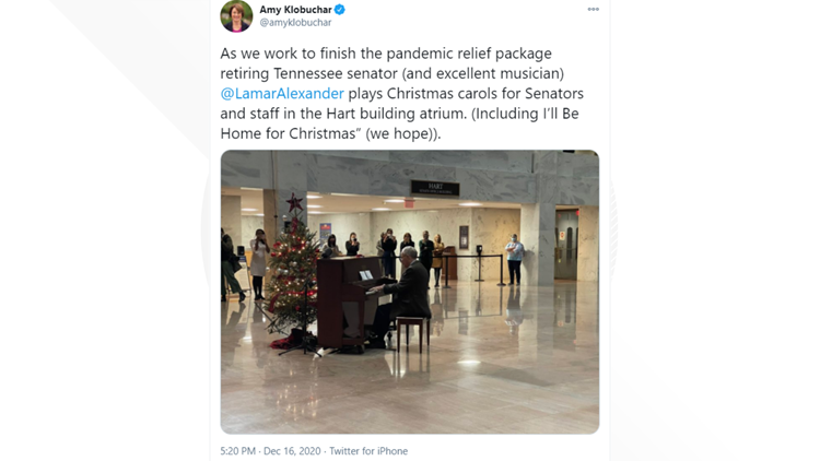Senator Lamar Alexander plays Christmas carols on Capitol Hill Senator Lamar Alexander plays Christmas carols on Capitol Hill