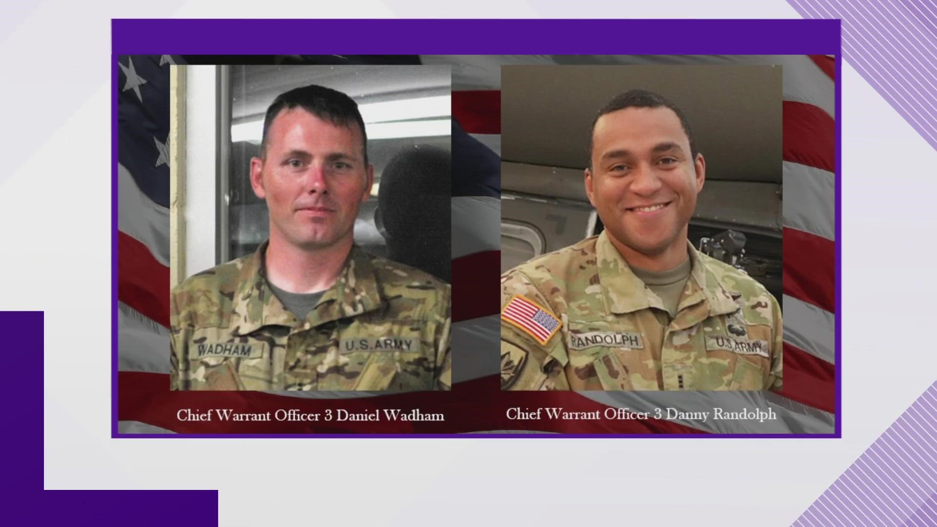 The names of the two Tennessee National Guard soldiers are Daniel Wadham and Danny Randolph. Both men are from middle Tennessee.
