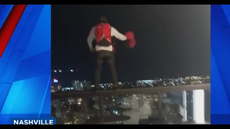 Two base jumpers leap from top of downtown Nashville hotel