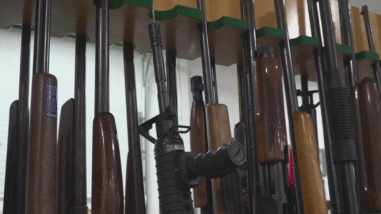 Around 400 weapons that were confiscated by law enforcement sold during auction Tuesday