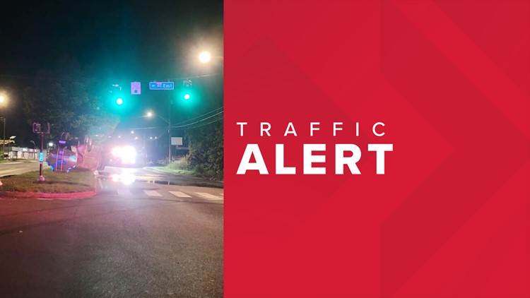 Overturned semi-trailer truck closes I-40 East entrance ramp