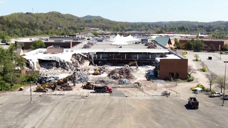 Demolition begins at former Knoxville Center mall, set to become Amazon delivery station