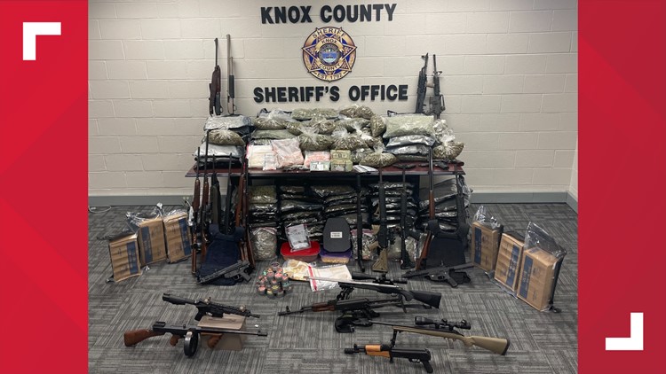 KCSO: 32 guns, 164 pounds of marijuana and other narcotics found in Knoxville bust